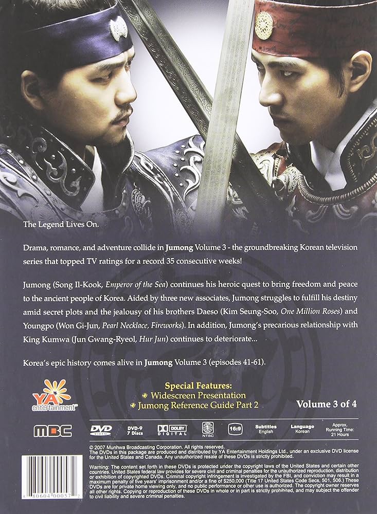 その他 Jumong 3 [DVD] Amazon.com: Jumong Vol. 3 [DVD] : Jumong, Lee Joo Hwan